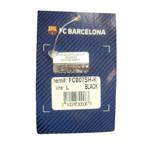 FC Barcelona Shorts size L Soccer Team Barca Black - Picture 3 of 14
